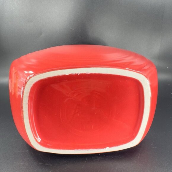 Fiesta Ware Fiesta Red Large Disc Pitcher Carafe Jug Pottery Vintage USA Marked - Picture 5 of 12